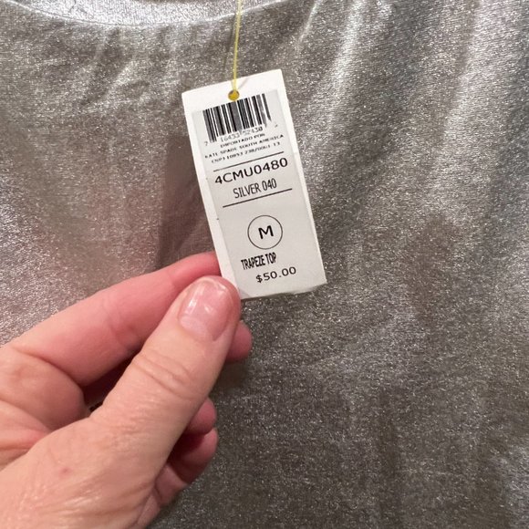Kate Spade silver trapeze tank top M - Picture 4 of 5